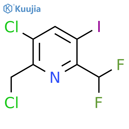 3-Chloro-2-(chloromethyl)-6-(difluoromethyl)-5-iodopyridine structure
