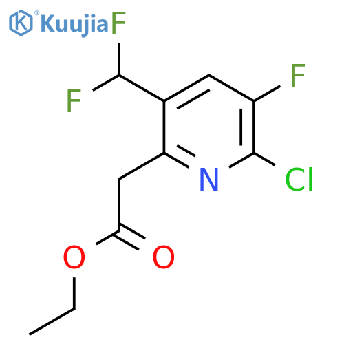 Ethyl 2-chloro-5-(difluoromethyl)-3-fluoropyridine-6-acetate structure