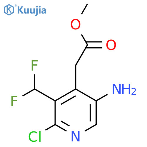 Methyl 5-amino-2-chloro-3-(difluoromethyl)pyridine-4-acetate structure