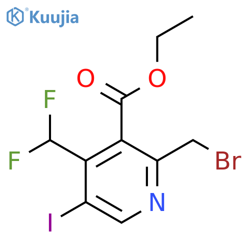 Ethyl 2-(bromomethyl)-4-(difluoromethyl)-5-iodopyridine-3-carboxylate structure