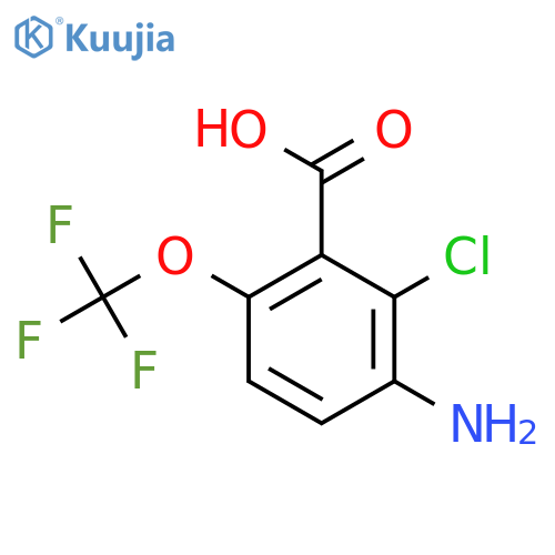 3-Amino-2-chloro-6-(trifluoromethoxy)benzoic acid structure