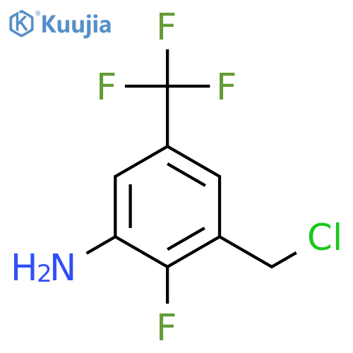 3-Amino-2-fluoro-5-(trifluoromethyl)benzyl chloride structure