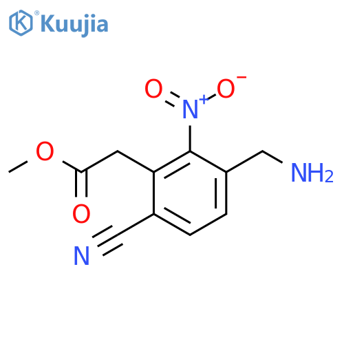 Methyl 3-aminomethyl-6-cyano-2-nitrophenylacetate structure