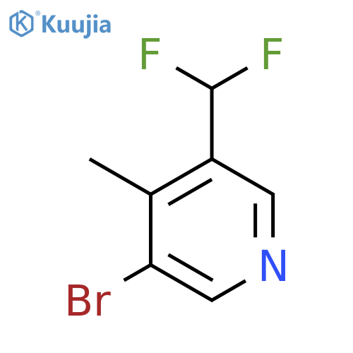 3-Bromo-5-(difluoromethyl)-4-methylpyridine structure