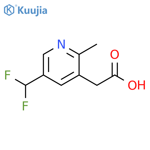 3-Pyridineacetic acid, 5-(difluoromethyl)-2-methyl- structure