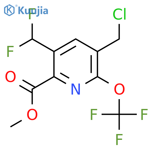 Methyl 3-(chloromethyl)-5-(difluoromethyl)-2-(trifluoromethoxy)pyridine-6-carboxylate structure