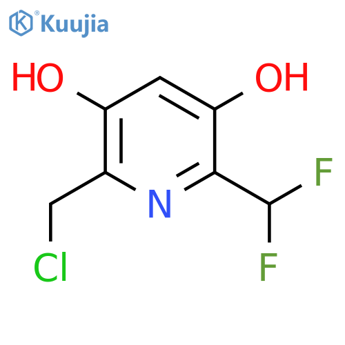 2-(Chloromethyl)-6-(difluoromethyl)-3,5-dihydroxypyridine structure