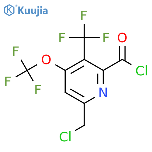 6-(Chloromethyl)-4-(trifluoromethoxy)-3-(trifluoromethyl)pyridine-2-carbonyl chloride structure