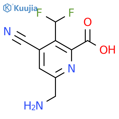 6-(Aminomethyl)-4-cyano-3-(difluoromethyl)pyridine-2-carboxylic acid structure