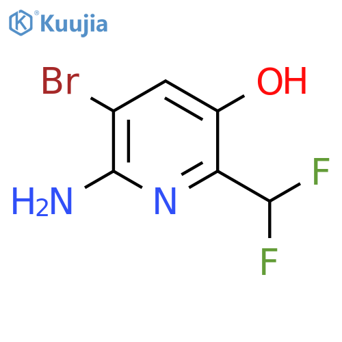 2-Amino-3-bromo-6-(difluoromethyl)-5-hydroxypyridine structure