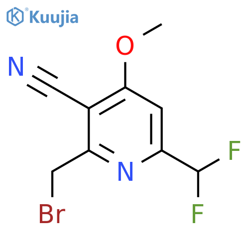 2-(Bromomethyl)-3-cyano-6-(difluoromethyl)-4-methoxypyridine structure