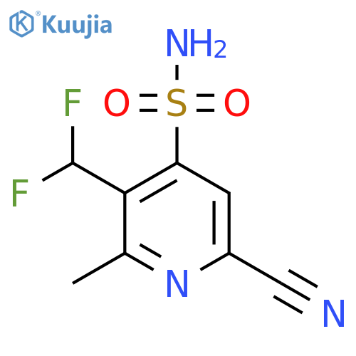 6-Cyano-3-(difluoromethyl)-2-methylpyridine-4-sulfonamide structure