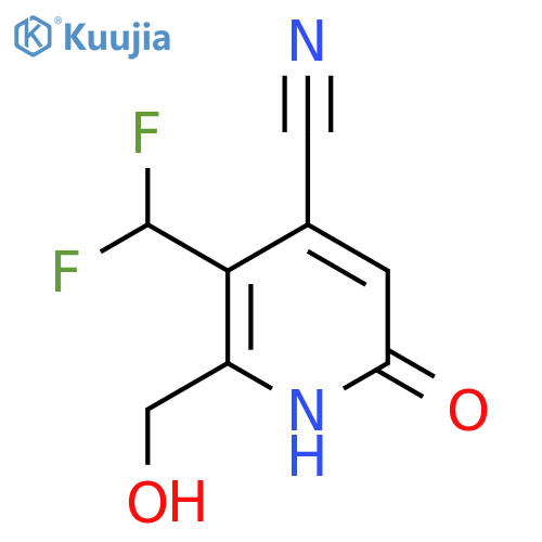 4-Cyano-3-(difluoromethyl)-6-hydroxypyridine-2-methanol structure