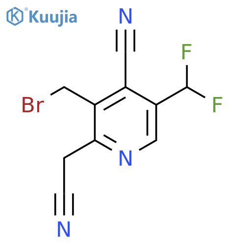 3-(Bromomethyl)-4-cyano-5-(difluoromethyl)pyridine-2-acetonitrile structure