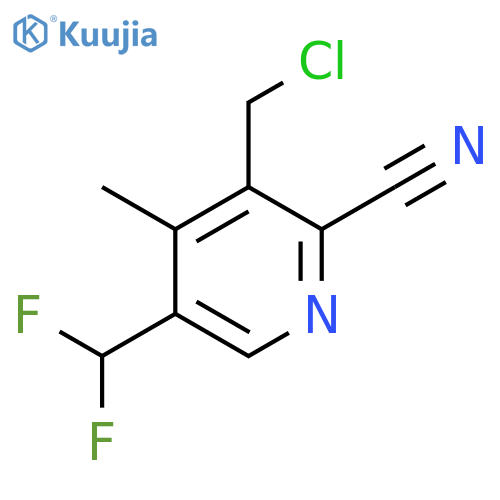 3-(Chloromethyl)-2-cyano-5-(difluoromethyl)-4-methylpyridine structure
