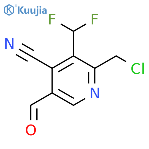 2-(Chloromethyl)-4-cyano-3-(difluoromethyl)pyridine-5-carboxaldehyde structure