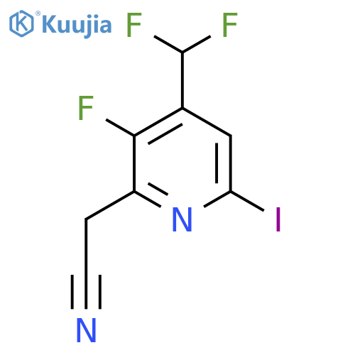 4-(Difluoromethyl)-3-fluoro-6-iodopyridine-2-acetonitrile structure
