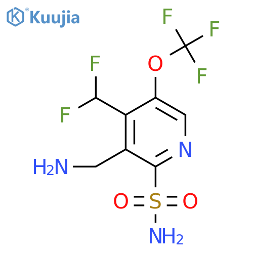 3-(Aminomethyl)-4-(difluoromethyl)-5-(trifluoromethoxy)pyridine-2-sulfonamide structure