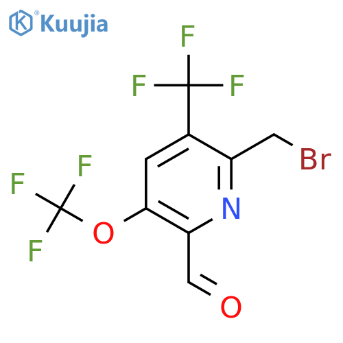 2-(Bromomethyl)-5-(trifluoromethoxy)-3-(trifluoromethyl)pyridine-6-carboxaldehyde structure