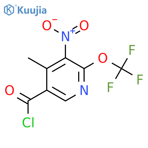 4-Methyl-3-nitro-2-(trifluoromethoxy)pyridine-5-carbonyl chloride structure