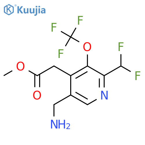 Methyl 5-(aminomethyl)-2-(difluoromethyl)-3-(trifluoromethoxy)pyridine-4-acetate structure