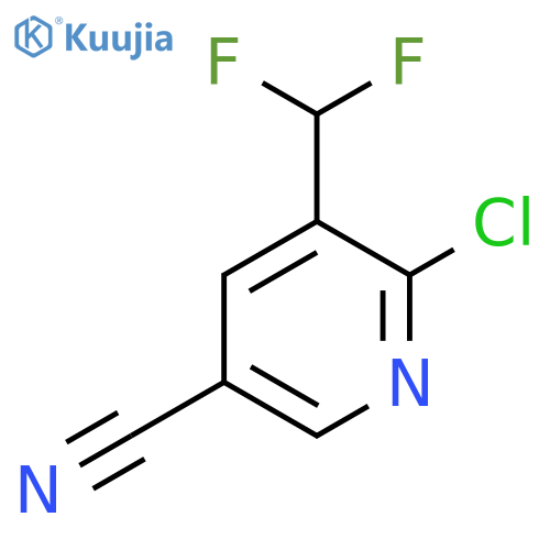 6-Chloro-5-(difluoromethyl)pyridine-3-carbonitrile structure