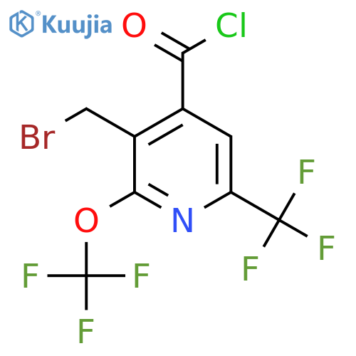3-(Bromomethyl)-2-(trifluoromethoxy)-6-(trifluoromethyl)pyridine-4-carbonyl chloride structure