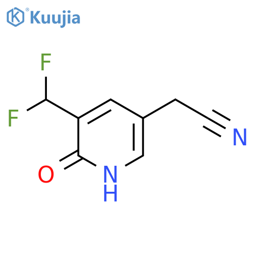 3-(Difluoromethyl)-2-hydroxypyridine-5-acetonitrile structure
