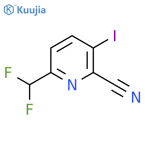 2-Cyano-6-(difluoromethyl)-3-iodopyridine structure