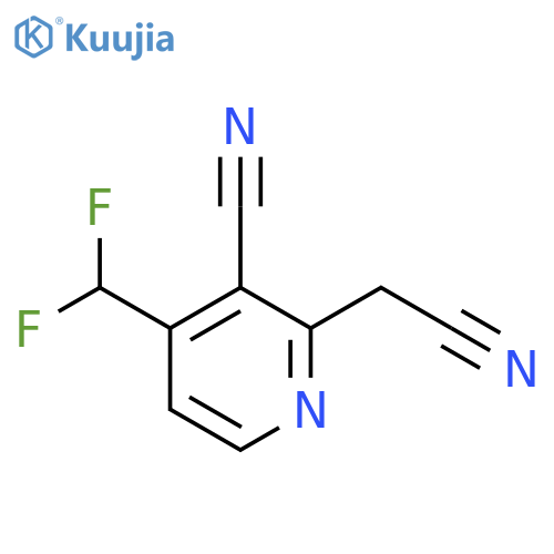 3-Cyano-4-(difluoromethyl)pyridine-2-acetonitrile structure