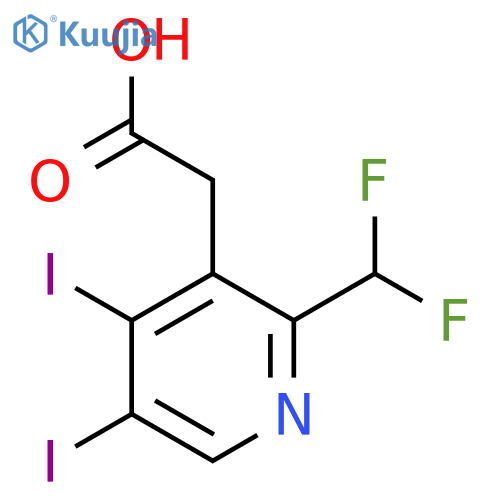 2-(Difluoromethyl)-4,5-diiodopyridine-3-acetic acid structure
