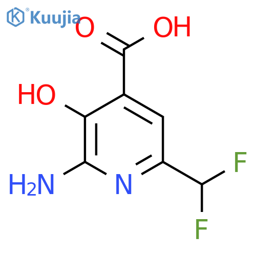 2-Amino-6-(difluoromethyl)-3-hydroxypyridine-4-carboxylic acid structure