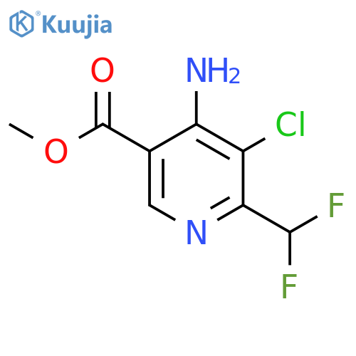 Methyl 4-amino-3-chloro-2-(difluoromethyl)pyridine-5-carboxylate structure