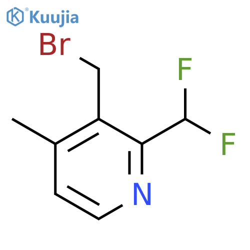 3-(Bromomethyl)-2-(difluoromethyl)-4-methylpyridine structure
