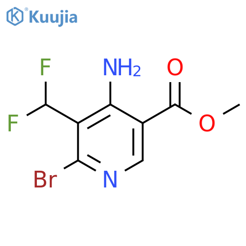 Methyl 4-amino-2-bromo-3-(difluoromethyl)pyridine-5-carboxylate structure
