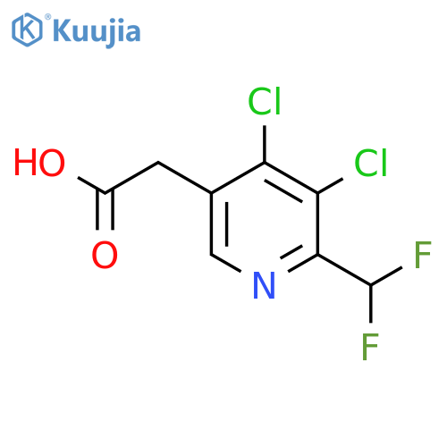 3,4-Dichloro-2-(difluoromethyl)pyridine-5-acetic acid structure