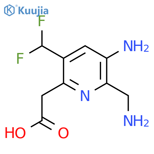 3-Amino-2-(aminomethyl)-5-(difluoromethyl)pyridine-6-acetic acid structure