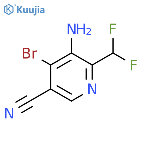 3-Amino-4-bromo-5-cyano-2-(difluoromethyl)pyridine structure