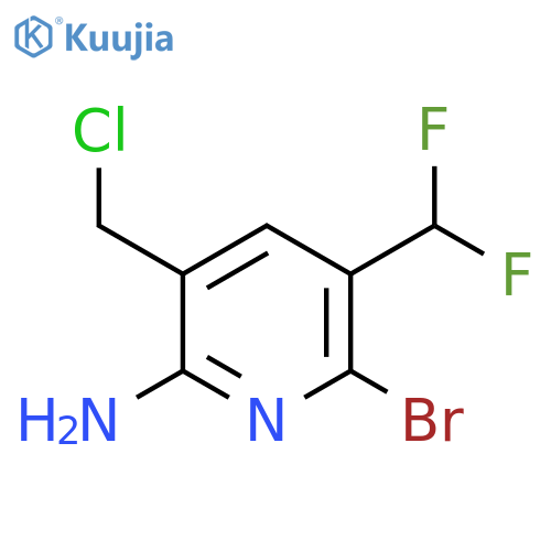 2-Amino-6-bromo-3-(chloromethyl)-5-(difluoromethyl)pyridine structure
