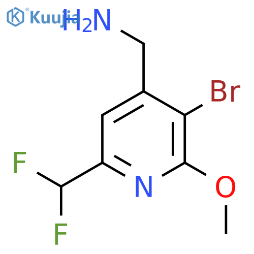 4-(Aminomethyl)-3-bromo-6-(difluoromethyl)-2-methoxypyridine structure