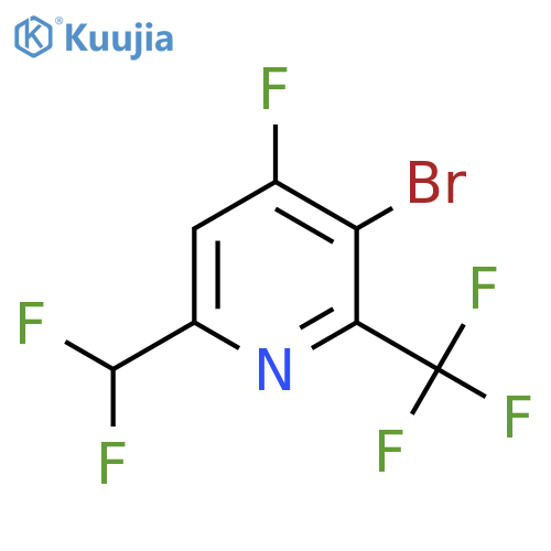 3-Bromo-6-(difluoromethyl)-4-fluoro-2-(trifluoromethyl)pyridine structure