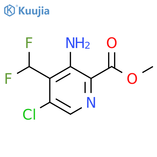 Methyl 3-amino-5-chloro-4-(difluoromethyl)pyridine-2-carboxylate structure
