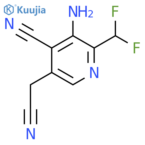 3-Amino-4-cyano-2-(difluoromethyl)pyridine-5-acetonitrile structure