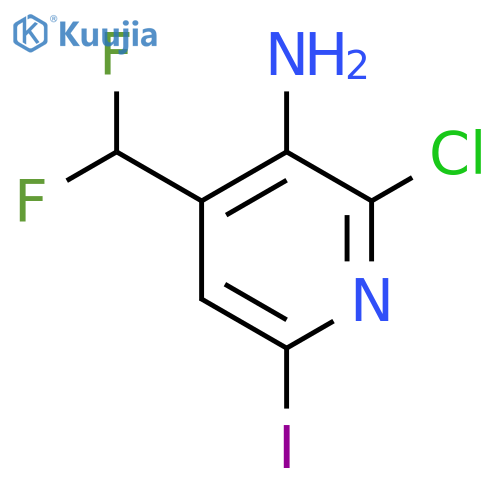 3-Amino-2-chloro-4-(difluoromethyl)-6-iodopyridine structure