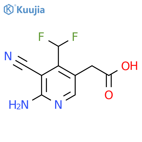 2-Amino-3-cyano-4-(difluoromethyl)pyridine-5-acetic acid structure