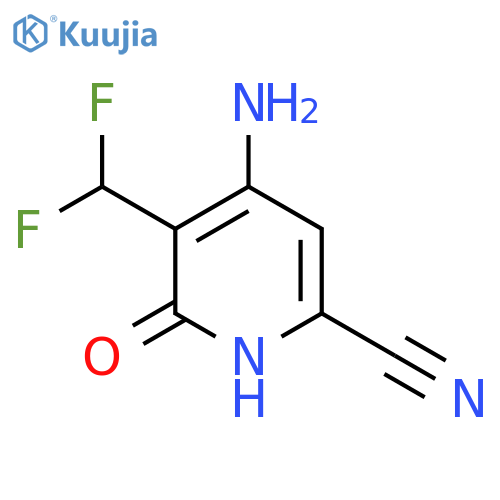 4-Amino-6-cyano-3-(difluoromethyl)-2-hydroxypyridine structure
