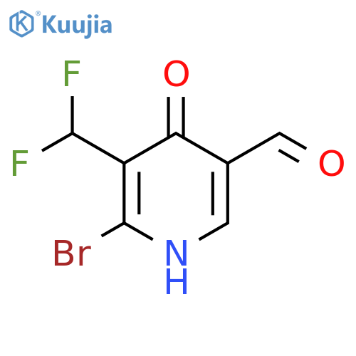 2-Bromo-3-(difluoromethyl)-4-hydroxypyridine-5-carboxaldehyde structure