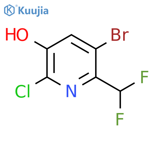 3-Bromo-6-chloro-2-(difluoromethyl)-5-hydroxypyridine structure