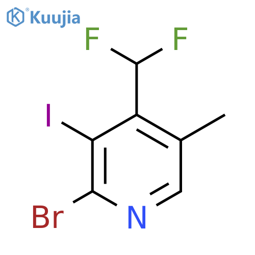 2-Bromo-4-(difluoromethyl)-3-iodo-5-methylpyridine structure