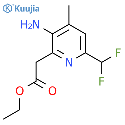Ethyl 3-amino-6-(difluoromethyl)-4-methylpyridine-2-acetate structure